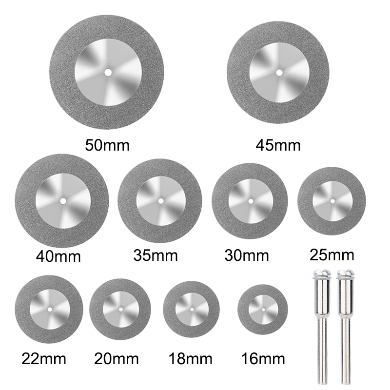 XCAN 10 Chiếc 16-60Mm Lưỡi Cưa Kim Cương Mini Kim Cương Đá Mài Cưa Lưỡi Dao Cắt Ngọc dụng Cụ Xoay Mini Lưỡi Cưa