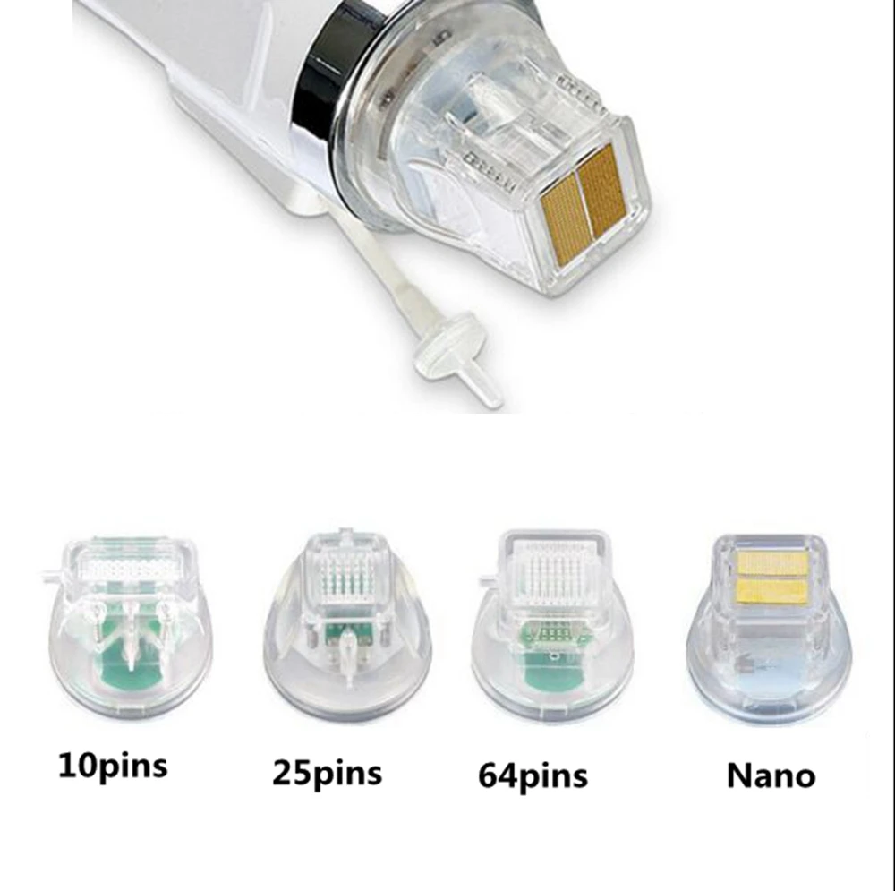 Disposable RF Microneedling Cartridge Gold Plated 10/25/64 Pins Nano Cartridges For Micro Needle RF Machine Accessory