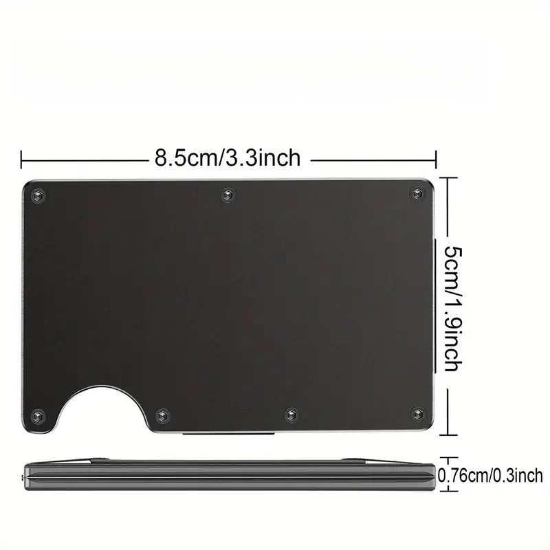 Slim Pop-Up RFID Card Holder - Aluminum Wallet for Men, Elastic Back Pouch ID/Credit Case, Unisex Travel Purse with Protection