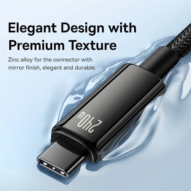 Baseus 240W USB C Cable for iPhone 17 16 15 Plus Pro Max Supercharge for Macbook Fast Charger Type C Cable  for xiaomi  Samsung