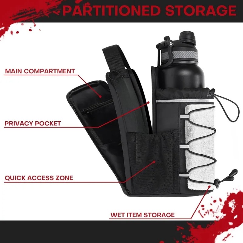 Bolsa de ginástica magnética para homens e mulheres – garrafa tipo estilingue com fixação magnética |   Suporte para garrafa de água, bolsa de ginástica, bolsa crossbody para T