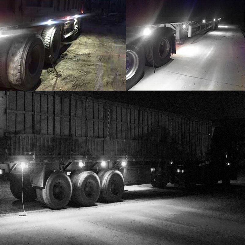 Universal Side Marker Lights para caminhão, lâmpada de sinal, Tag Step Lamp, 6 lâmpadas LED, SUV, caminhão, reboque, van, motocicleta, 12V, 24V, 2pcs
