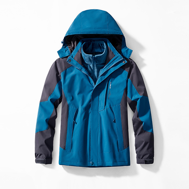 Unisex Tweedelige Sets 3 In 1 Parkas Jassen Man Nieuw Aangekomen Winter Heren Outdoor Jas Waterdichte Wandeljas Windjack Jas