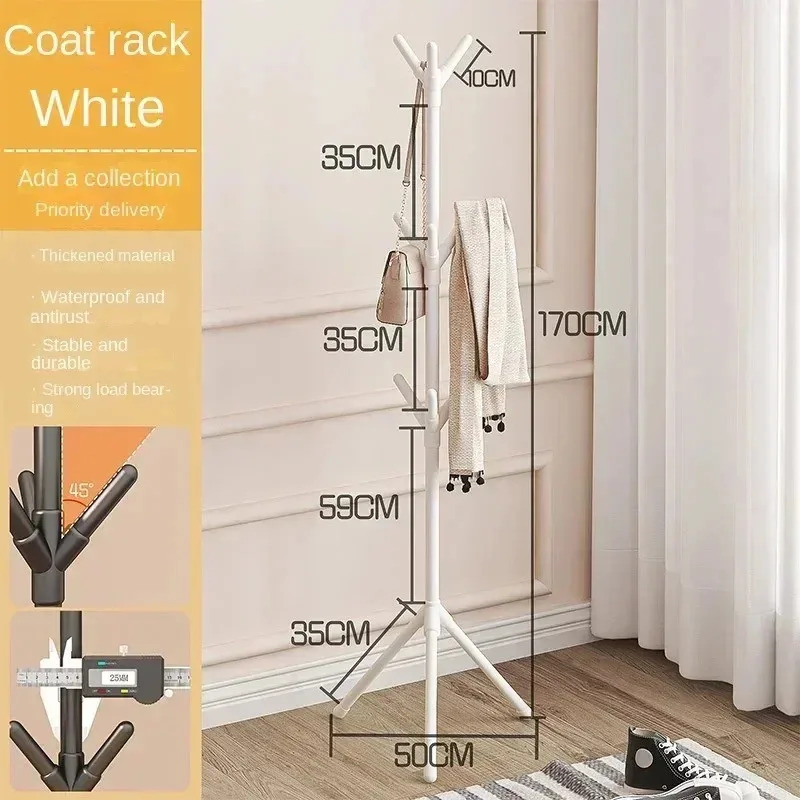 Tree Branch Coat Rack – Mobile Freestanding Hanger Stand for Clothes & Hats, Hallway & Living Room