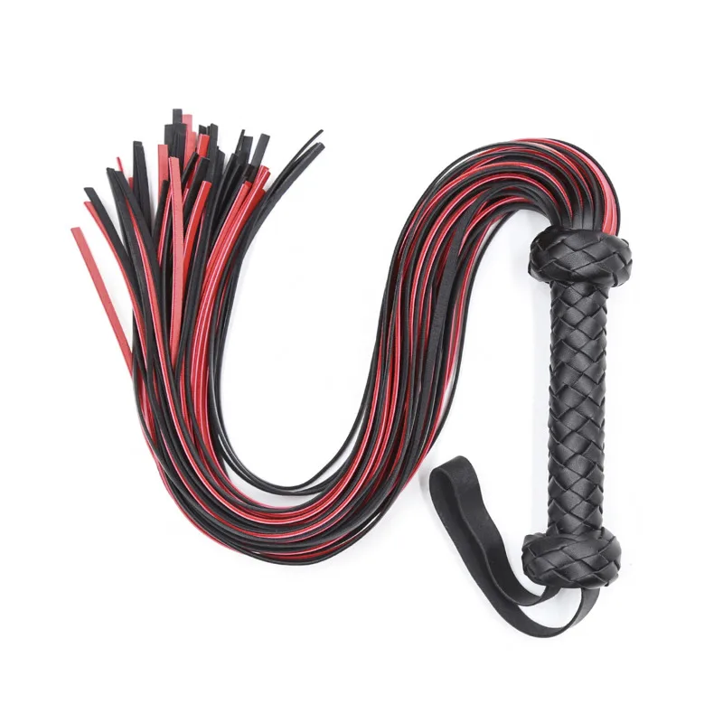 Pu Leder Quaste Geflecht Pferde peitsche mit Griff Flogger Reit peitschen Unterricht Training Reit peitschen