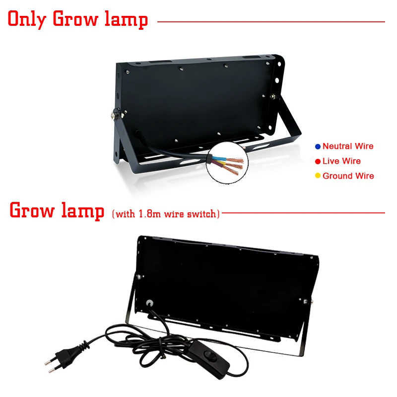 AC 220V 50W 100W oświetlenie do uprawy roślin lampy fito Led pełnozakresowy reflektor do uprawy do szklarni hydroponika wzrost Fitolampy
