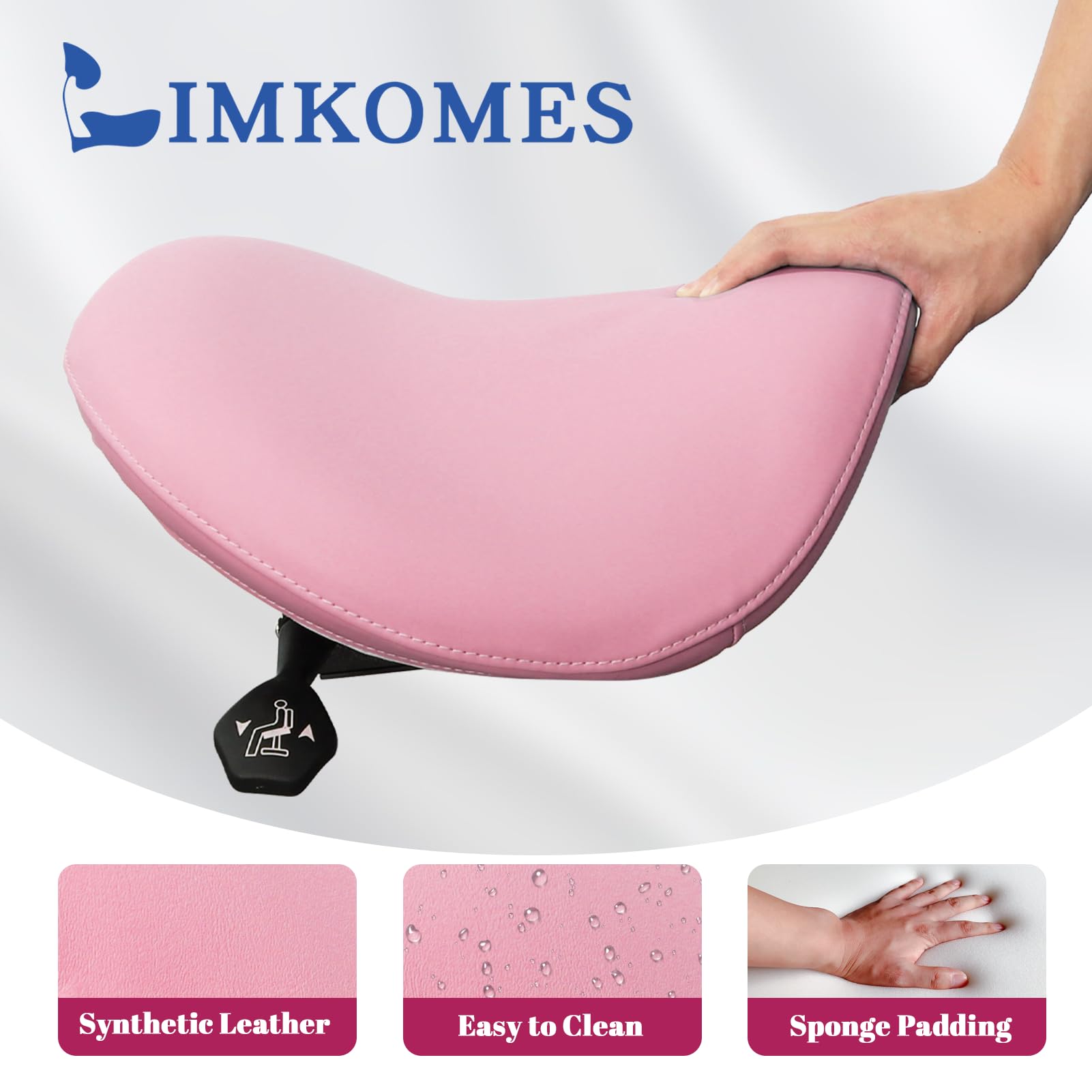 Foot Saddle Stool Cosmetology Shop Technician Spinning Lift Saddle Stool Dental Stool with Backrest Solid Swivel Chair Wholesale