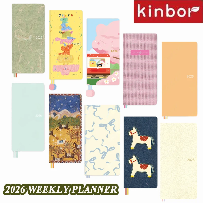 NEW ARRIVAL Kinbor 2026 Efficiency Plan Notebook Self-management Weekly Planner Portable Mini Handbook To-Do List Stay Organized