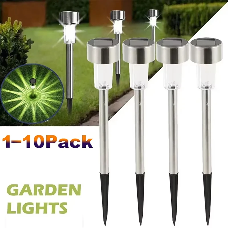 Luces solares para exteriores, lámpara de jardín con energía Solar, impermeable, camino de paisaje, luz LED para patio trasero, césped, Patio decorativo