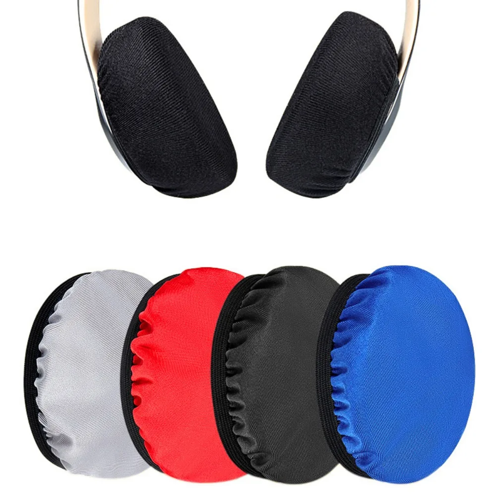 Auriculares reutilizables, higiénicos, universales, lavables suaves, protectores elásticos a prueba de polvo, almohadillas para los oídos, tela no tejida duradera, 1 par
