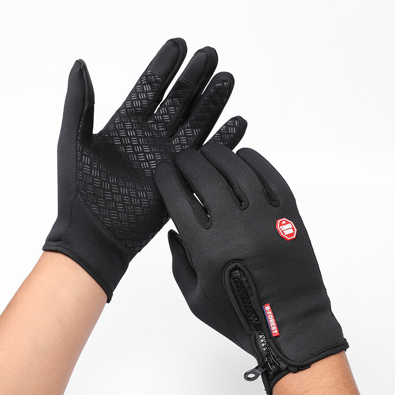 Guantes cálidos de lana con pantalla táctil para ciclismo al aire libre, guantes fríos impermeables a prueba de viento, antideslizantes, guantes de esquí de invierno para hombres y mujeres