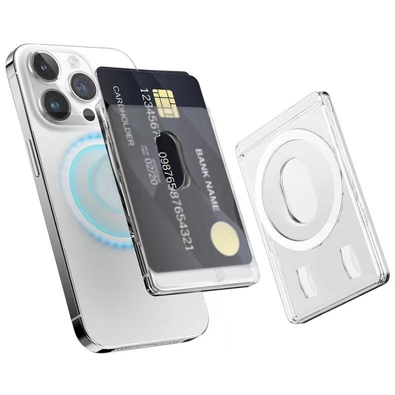 Cartera magnética transparente para teléfono, 15 Pro Max, 14, 12, 13, S24Ultra, S23, soporte para tarjetas, bolsa para teléfono, accesorios