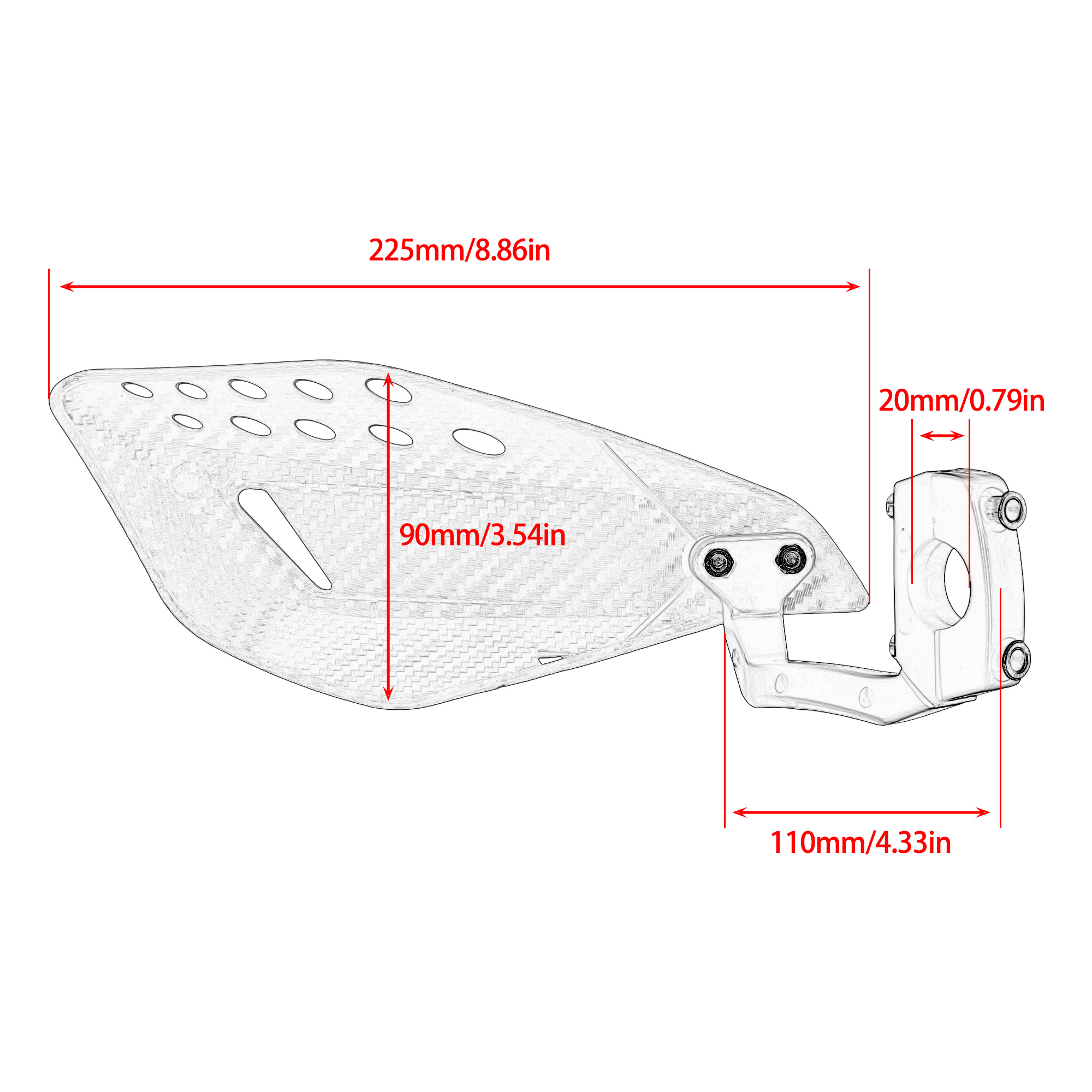 7/8'' 22mm Motorrad Hand Protector Motocross Handprotektoren Für KTM kawasaki Yamaha ATV Universal Dirt Bike Zubehör Enduro