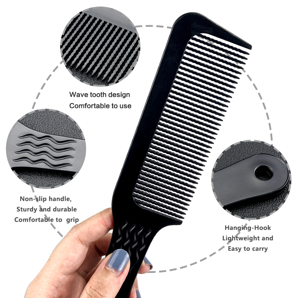 Barbeiro cabeleireiro clipper pente anti estático plana superior pente para cabeleireiro barbeiro corte pente profissional salão de beleza ferramentas