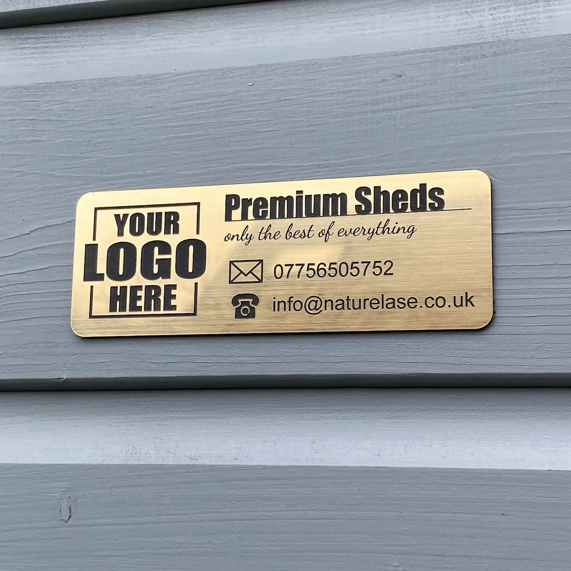 Free Customizable Steel Metal Tag Business ID Plate Personalized Engraved any Text Logo Name  Plaques & Signs for Mail Box/ Door