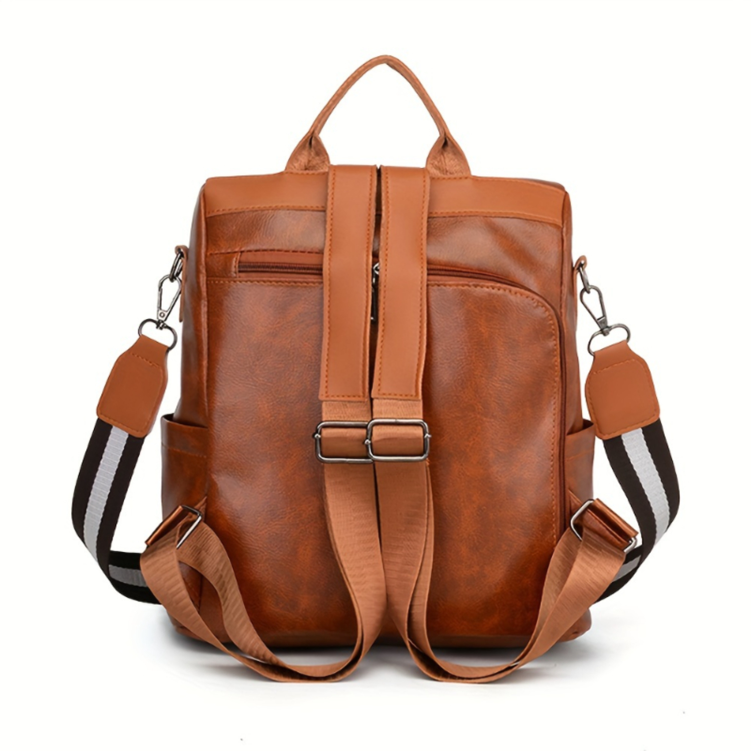 大容量防水PUレザーテクスチャードファッショントラベルバックパック