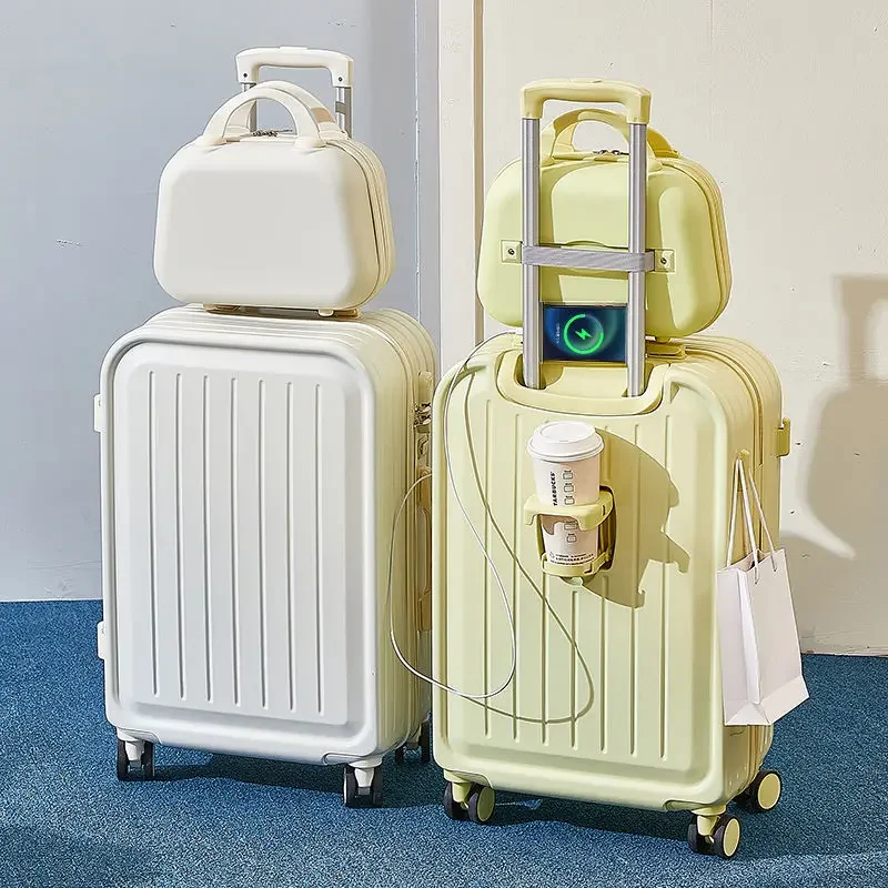 Maleta de combinación de gran capacidad para mujer, maleta con carrito fuerte y duradera, maleta con contraseña para equipaje de viaje para estudiantes, 2024