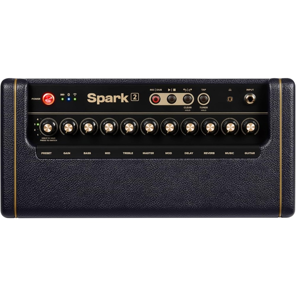 Spark 2 50W Smart Guitar Practice Amp & Bluetooth Speaker with Built-in Looper, AI Features & Smart App for Electric, Acoustic