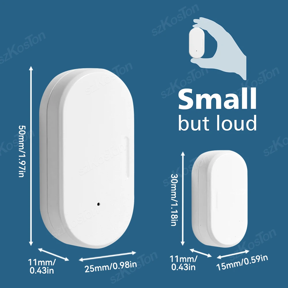 Tuya Zigbee WiFi Door Sensor Smart Home Security Alarm System Door Window Open Closed Detector Smart Life APP dla Alexa Google