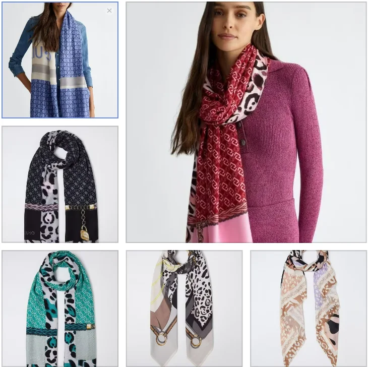 Comercio exterior original único italiano nueva impresión moda delicada bufanda chal largo para mujer