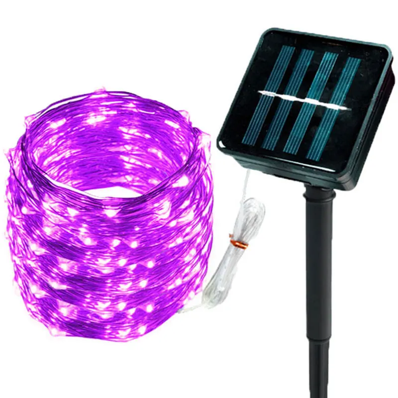 Luci da fata solari a LED per esterni Ghirlanda impermeabile per decorazioni da giardino 8 modalità Luce in filo di rame per Natale nel patio stradale