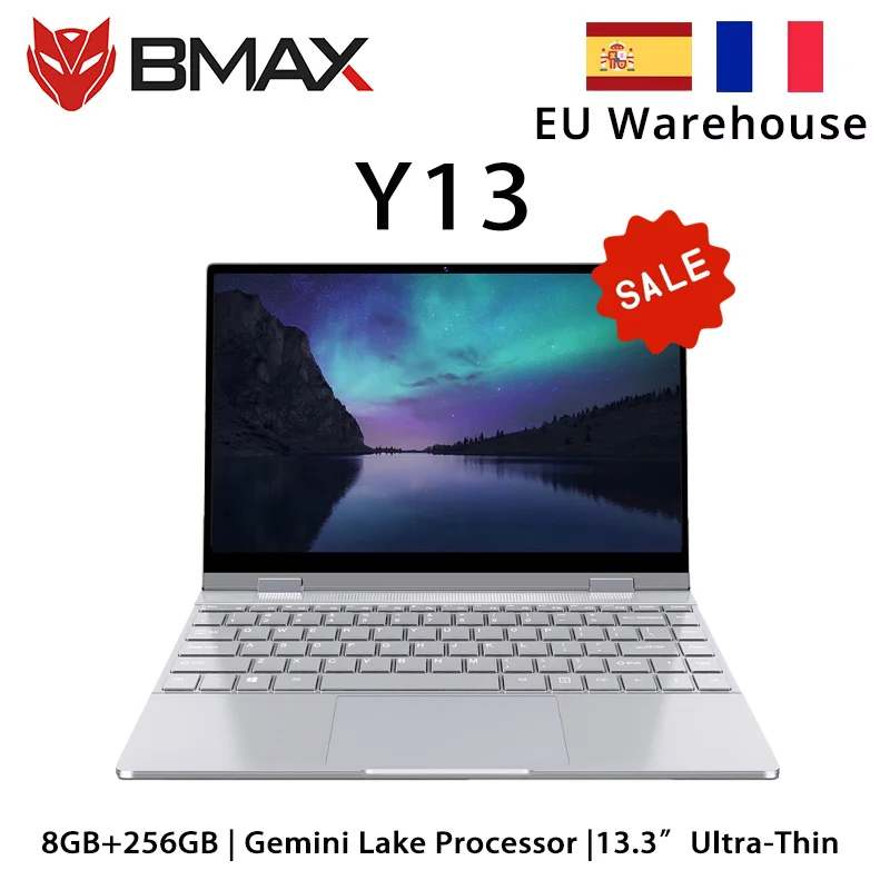 BMAX Y13 Ultra-cienki laptop |   13,3-calowy wyświetlacz FHD IPS |   Czterordzeniowy procesor Intel 8. generacji |   8 GB + 256 GB SSD |   1,25 kg Lekki |   Win11 |   Typ-C