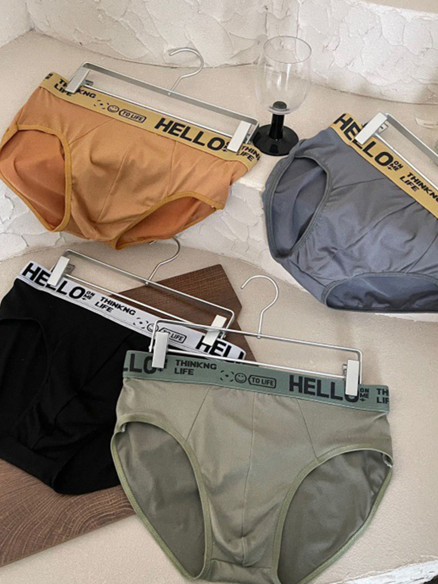 5-częściowe modne męskie figi z nadrukiem „Kafu” na lato, bikini, seksowna wygodna bielizna