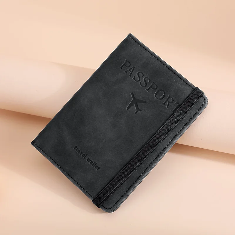 Rfid bloqueio proteção viagem passaporte titular de crédito capa caso negócios couro do plutônio feminino masculino bilhete acessórios protetores