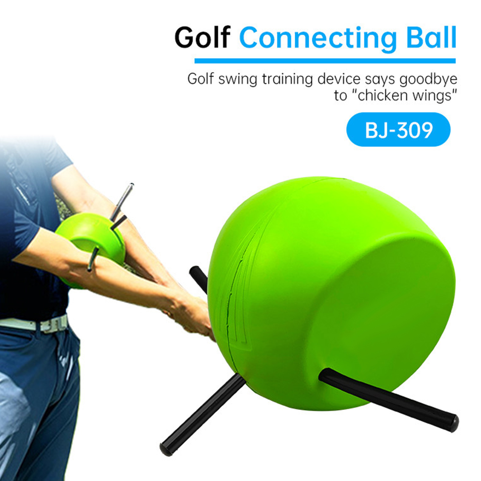 Corretor de asas de frango para balanço de golfe, corretor de postura de braço oscilante, treinador de balanço de golfe, bola de conexão para acessórios de lascar golfe