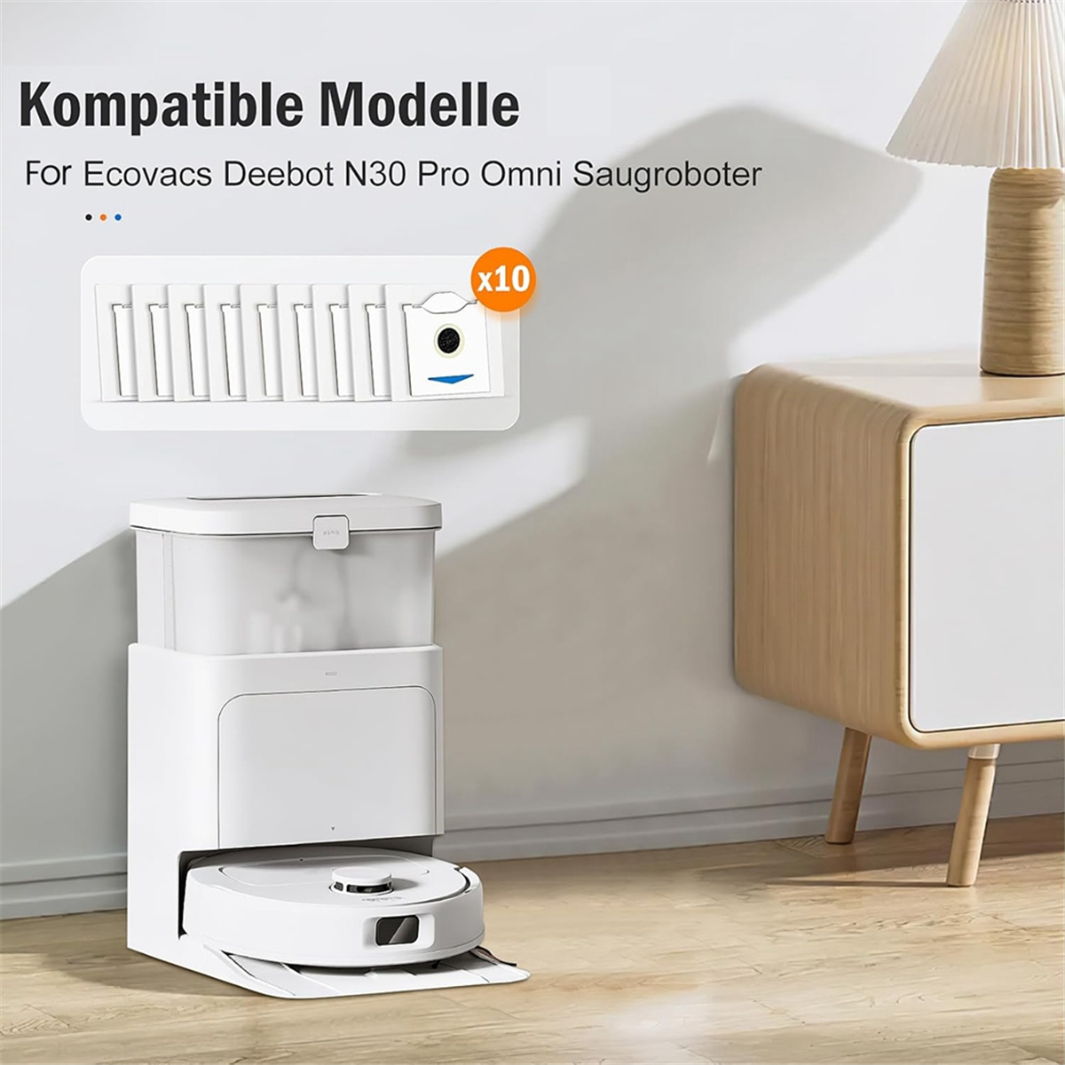 BABQ ถุงเก็บฝุ่นสําหรับ Ecovacs Deebot N30 Pro Omni หุ่นยนต์เครื่องดูดฝุ่นกระเป๋าอะไหล่อุปกรณ์เสริม