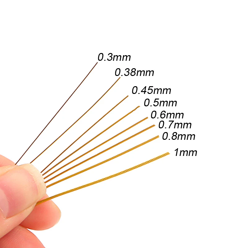 1 rolo 0.3 ~ 1.0mm fio de aço inoxidável fino miçangas corda fio para diy colar pulseiras jóias fazendo diy descobertas