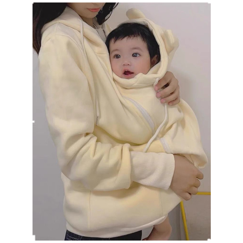 เด็กตั้งครรภ์ผู้หญิง Carrier Coat Warm Maternity ผู้หญิง Gendongan Bayi Model Kangguru แจ็คเก็ตแม่เด็ก One-Piece ถือเสื้อผ้า