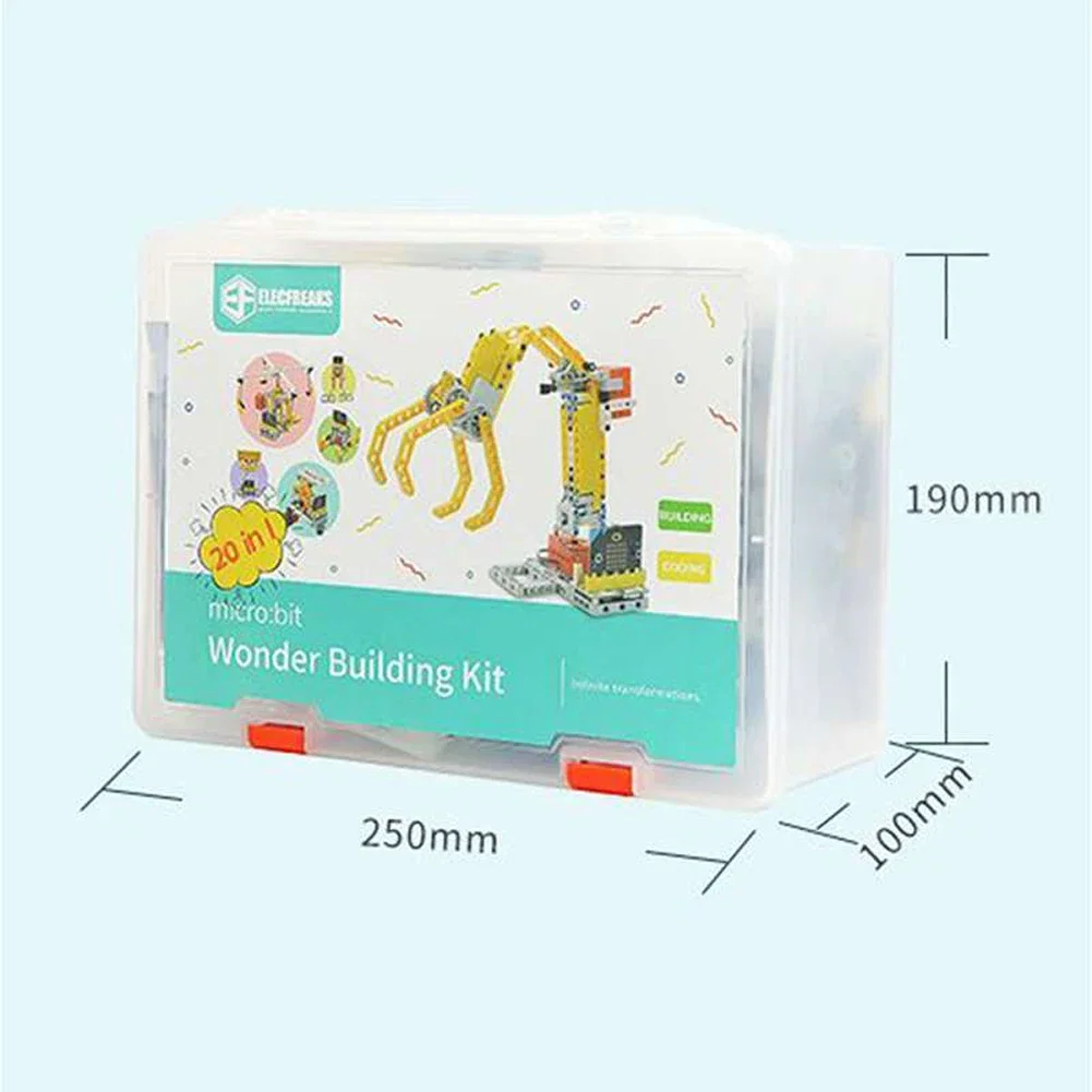 ELECFREAKS Micro:bit 32 EM 1 Wonder Building Kit Placa de Expansão Wukong para Blocos de Construção de Quebra-cabeça Microbit Kids Fun Coding STEM