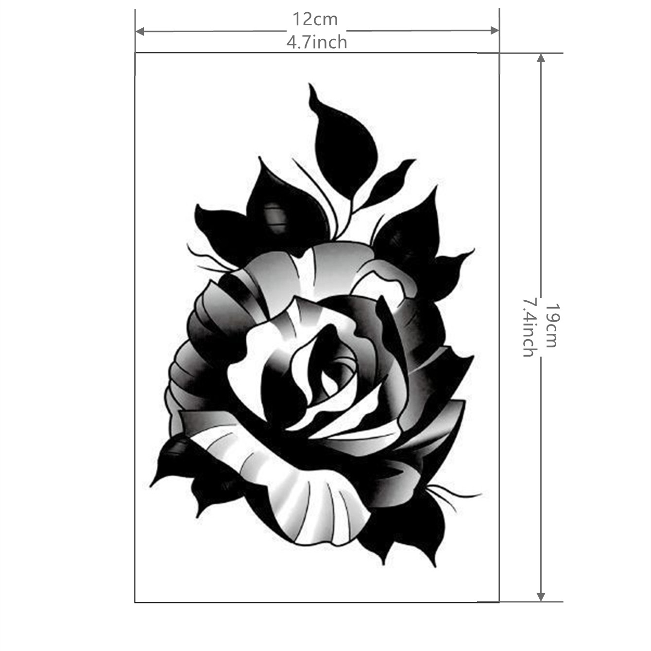 Autocollant de tatouage de fleur de main, 1 feuille, tatouage temporaire durable et imperméable