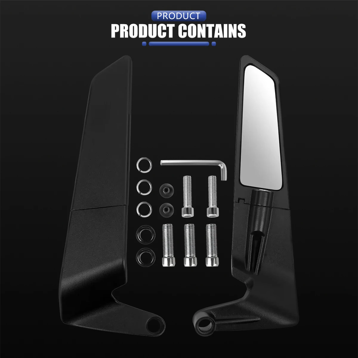 Für Yamaha MT 07 MT07 MT09 MT09 SP MT10 MT10 SP Motorrad Spiegel Stealth Winglets Spiegel Kits Zu Drehen Einstellbare Spiegel