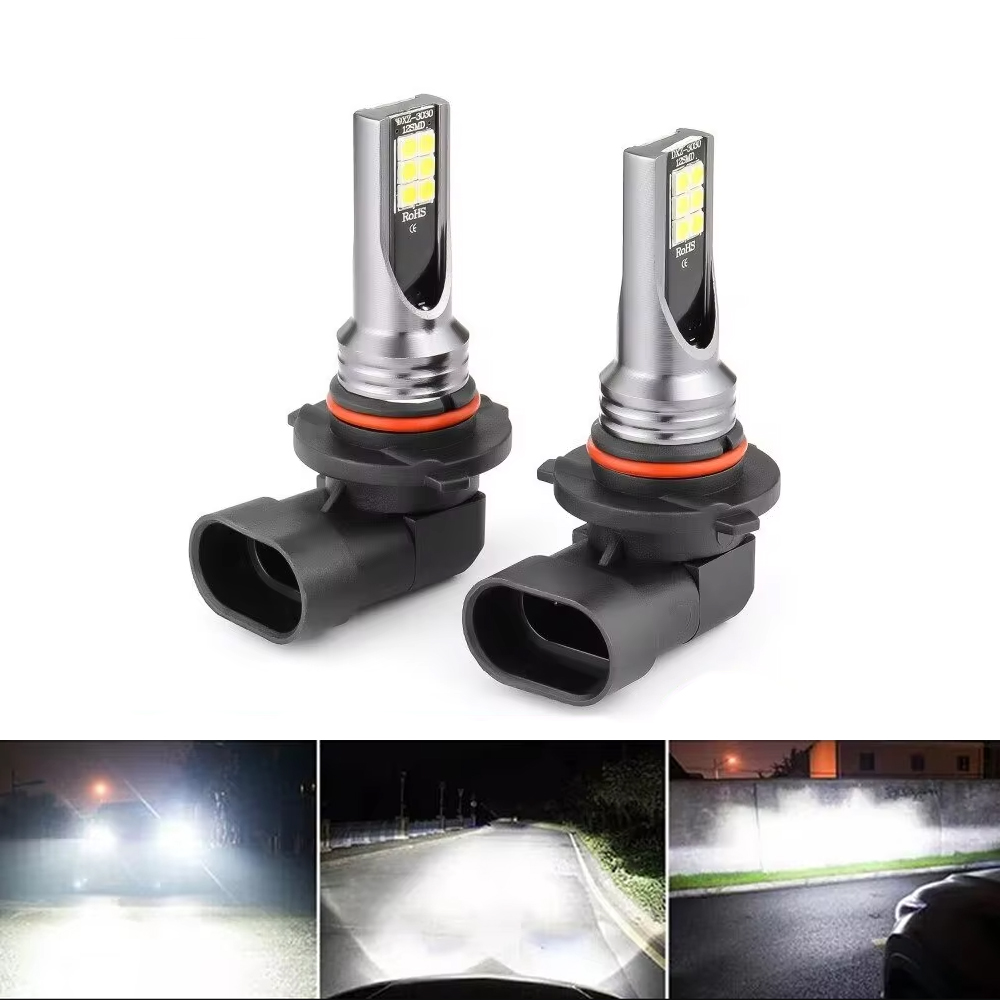 2 stuks H8 H9 H1 H3 Led H11 9005 HB3 9006 HB4 Auto CSP LED Mistkoplamp 6000K Wit Auto Mistlamp Dag Running Light