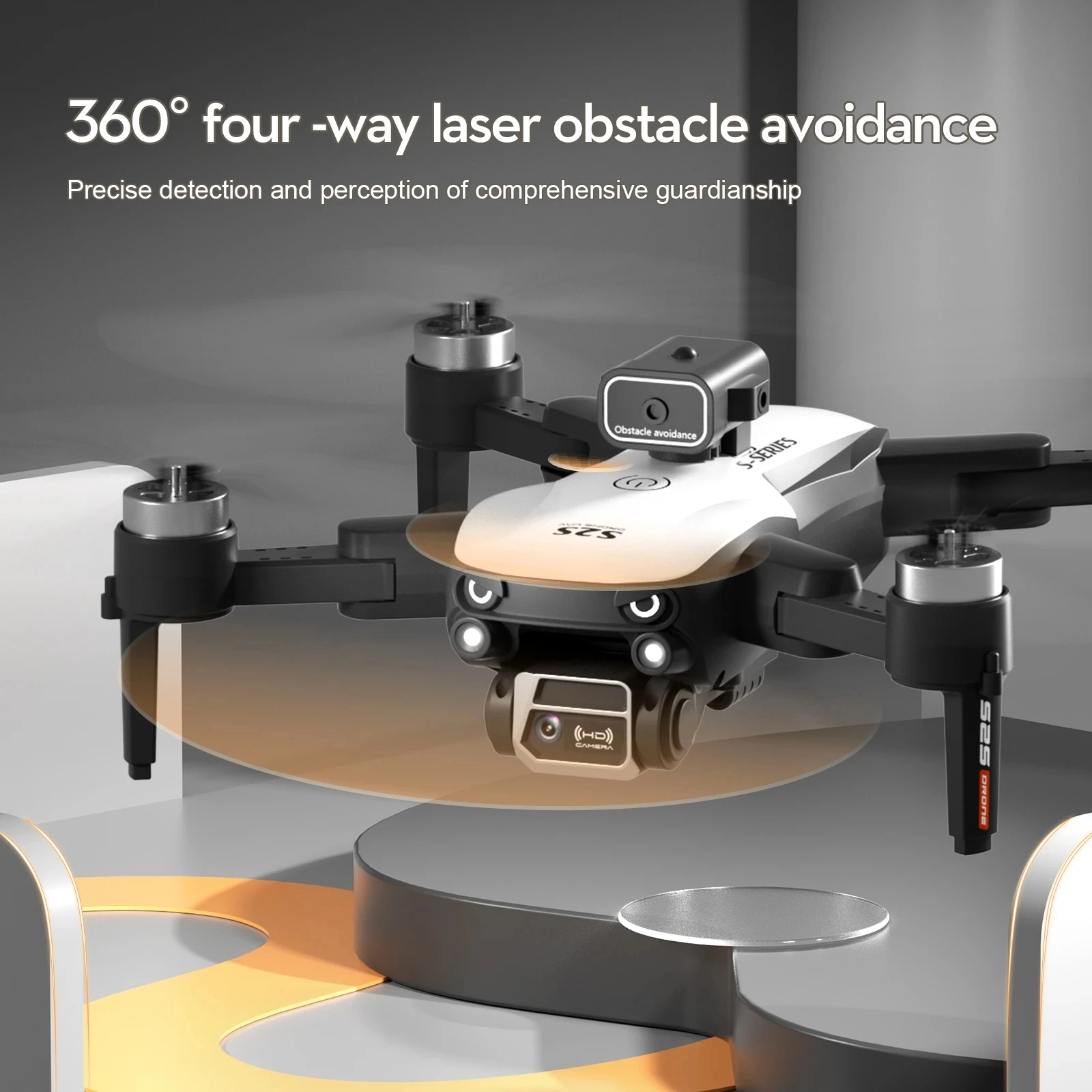 ใหม่S2S Drone 8K HD Dualกล้องBrushlessมอเตอร์หลีกเลี่ยงอุปสรรคDron RCเฮลิคอปเตอร์Professional Quadcopterแบบพับได้ของเล่น