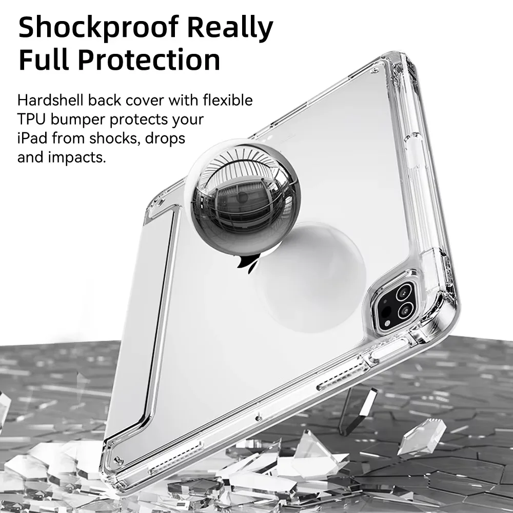 Voor 2025 iPad Air 11 Case iPad 10e Generatie 11e A16 9e Cover Gen iPad Pro11 4 5 10.9in 12.9 M2 M3 M4 Potlood Houder Case