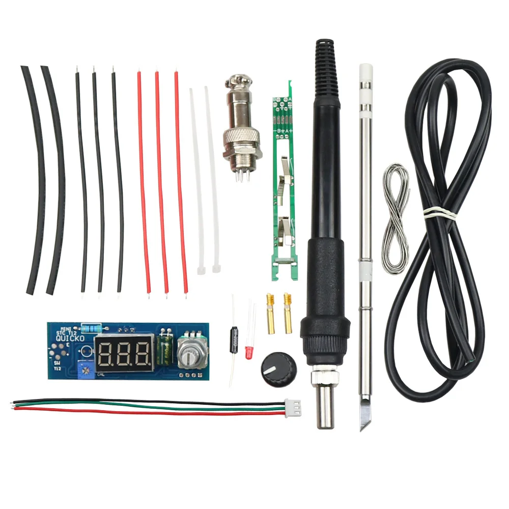 STC-T12 납땜 인두 DIY 키트/단위 디지털 납땜 인두 스테이션 온도 컨트롤러 키트/QUICKO MINI STC-LED-T12 DIY 세트