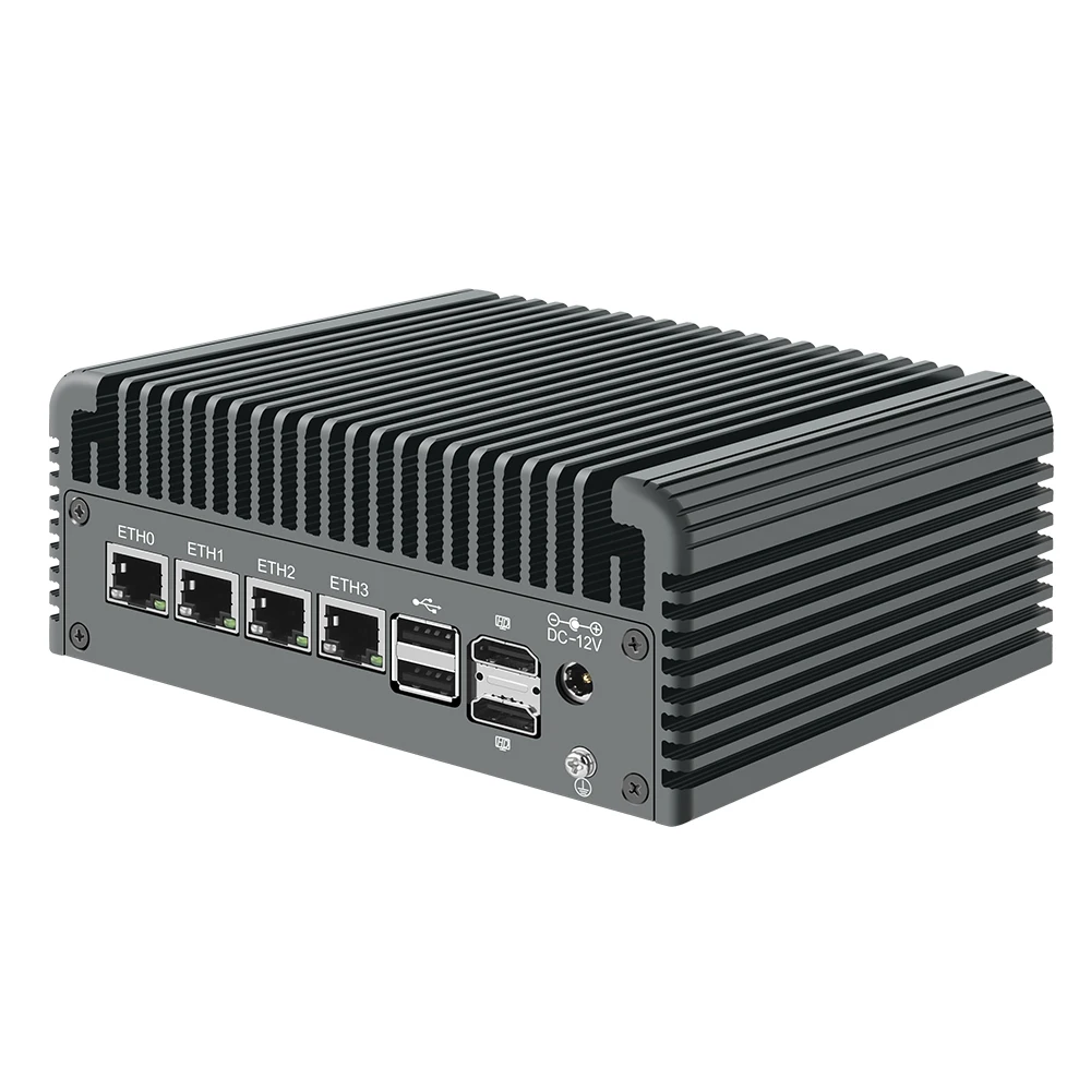 2,5G Firewall Router Intel i3 N355 N305 N150 N100 4xi226-V LANs DDR5 Typ-C 6*USB 2*NVMe 2*SATA Lüfterloser Mini-PC Proxmox pfSense
