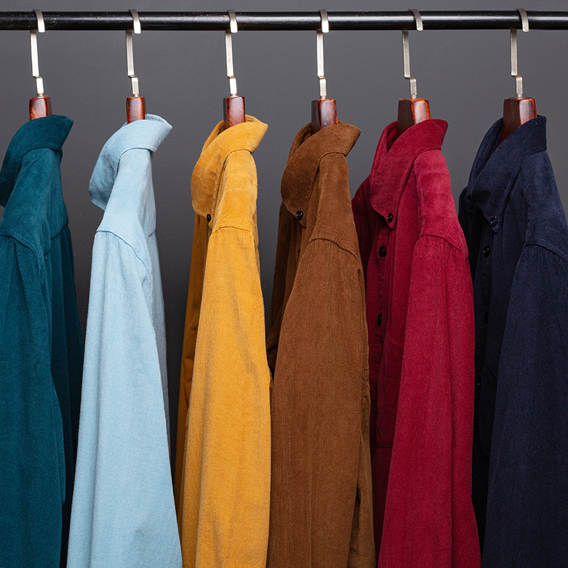 Nuevas camisas de pana de algodón puro para hombre, ropa informal de negocios a la moda, cómoda, talla Extra, Color sólido, ropa de manga larga para hombre