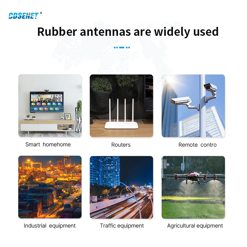 2Pcs 915MHz Gummi Antenne Omnidirektionale High Gain 3,5 dBi SMA-J Interface TPE-E für Smart Home Router CDSENET TX915-JKD-20