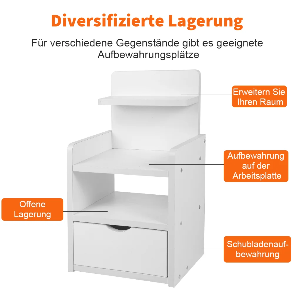 Bedside Table Nightstands for Bedroom Multi-functional Storage Cabinet   Bedroom Furniture Bed Table Simple Locker Shelf