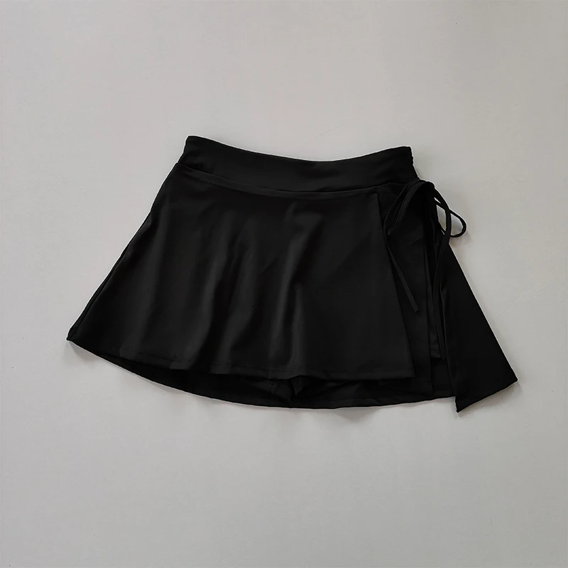 Esportes yoga saia badminton tênis saia calças meio corpo de secagem rápida bolso saia lateral divisão cinta calças para outwear