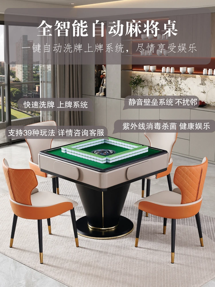 Mesin meja makan serbaguna, mesin meja mahjong listrik terintegrasi rumah tangga multifungsi