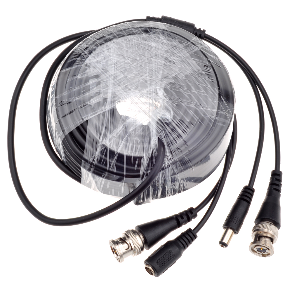 Gadinan Cable CCTV salida de vídeo Cable de enchufe CC Cable BNC 5M/10M/15M/20M/30M/40M/50M opcional para sistema BNC AHD/analógico Kit DVR
