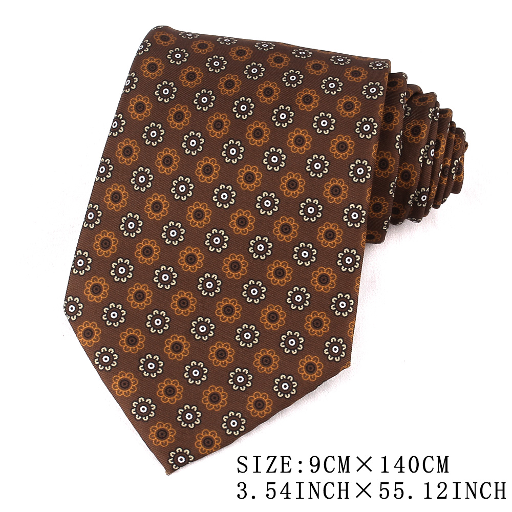 9 cm brede print stropdassen voor mannen vrouwen Paisley stropdas voor bruiloft zakelijk klassieke bruidegom stropdassen mode heren bloem stropdas