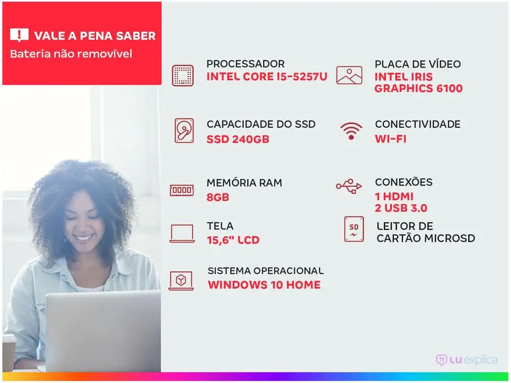 Notebook Ultra UB522 Intel Core i5 8GB