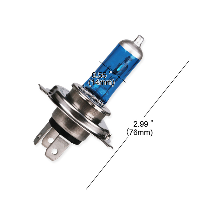 Accesorios para coche H4 60/55W bombilla halógena para coche 12V luz halógena haz alto y bajo P43T 9003 Super xenón blanco 6000K lámpara de faro