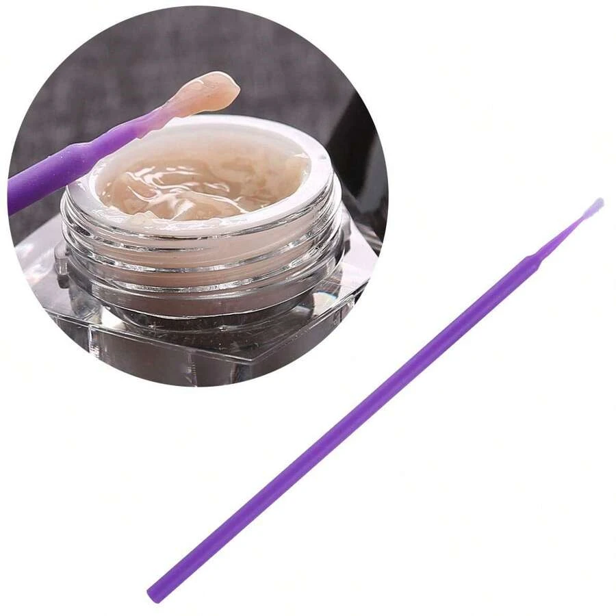 100pcs Micro Eyelash Applicators Brushes Disposable Makeup Cotton Swab for Precise Application Lipstick Cosmetic Accessories